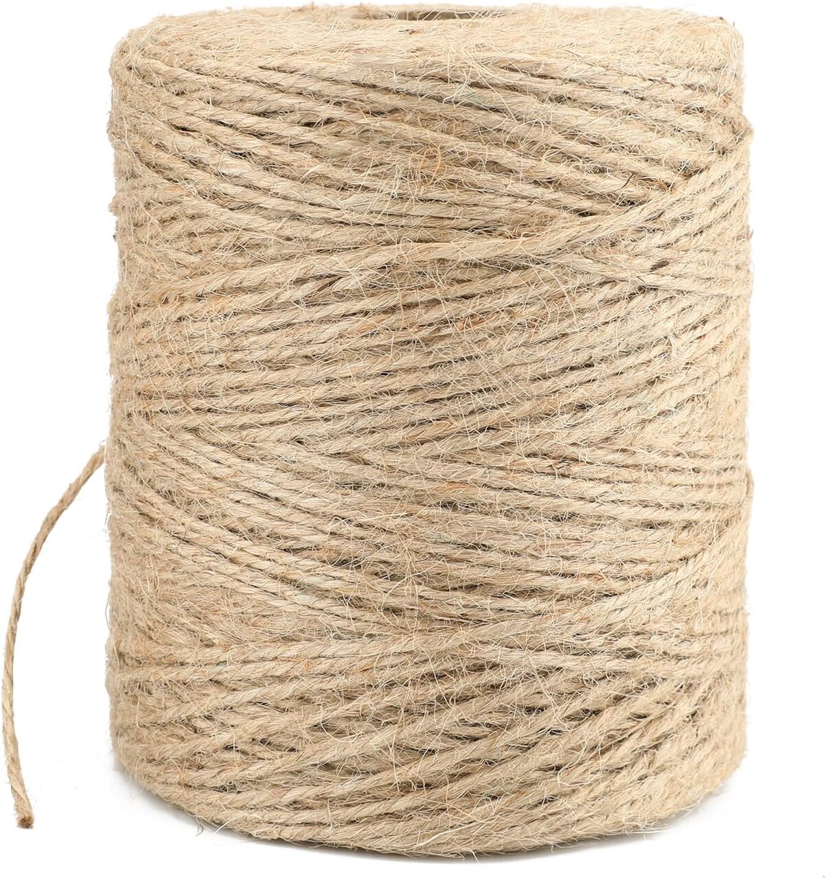 Natural Jute Twine - 820 Feet, Arts & Crafts, Christmas, Durable Packing String, Brown